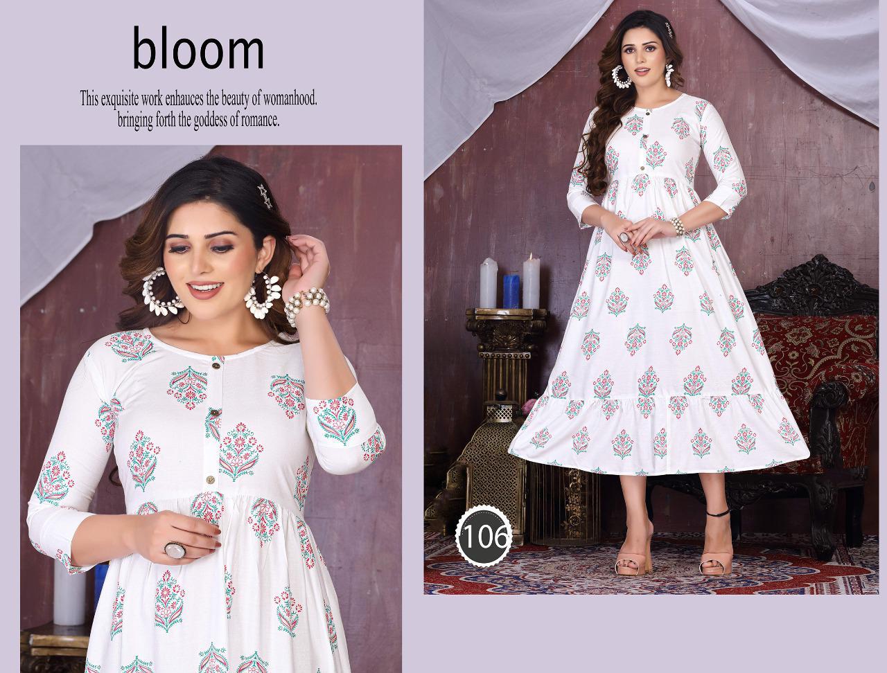 White Moon Designer Rayon Wholesale Anaraklai Kurti Collection 